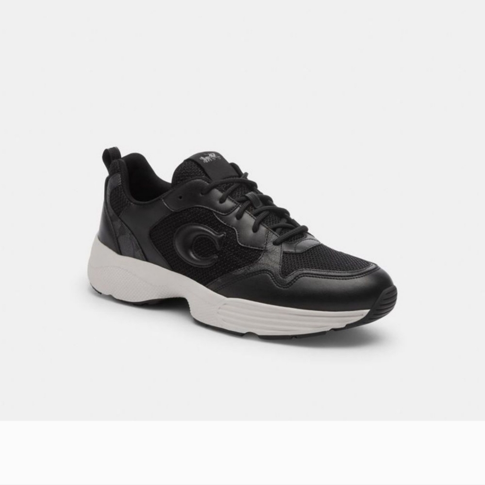 New! Coach Strider Sneaker in Signature Canvas, Style CY250 in Black 🖤 Men's 8